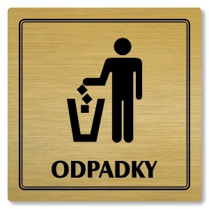 Odpadky, 118x118mm, zlatá, Utah
